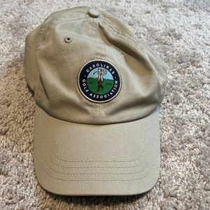Carolinas Golf Association golf hat. Khaki one size fits all.